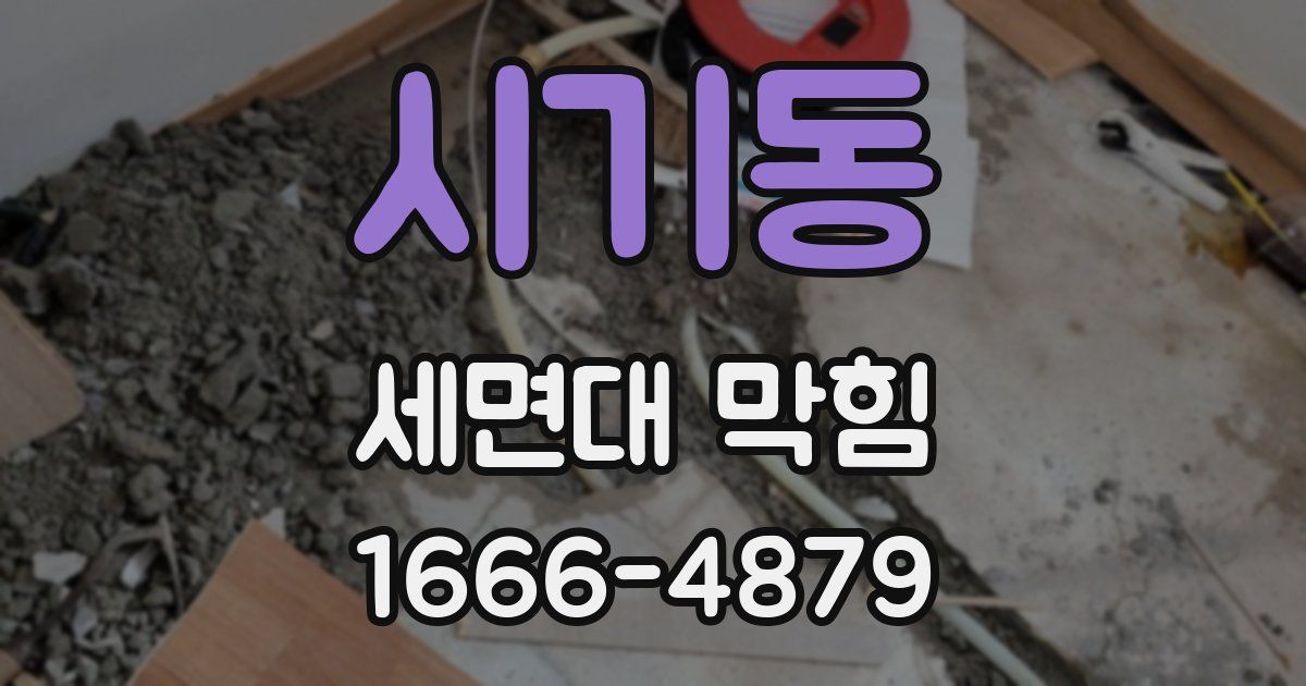 시기동 세면대 막힘