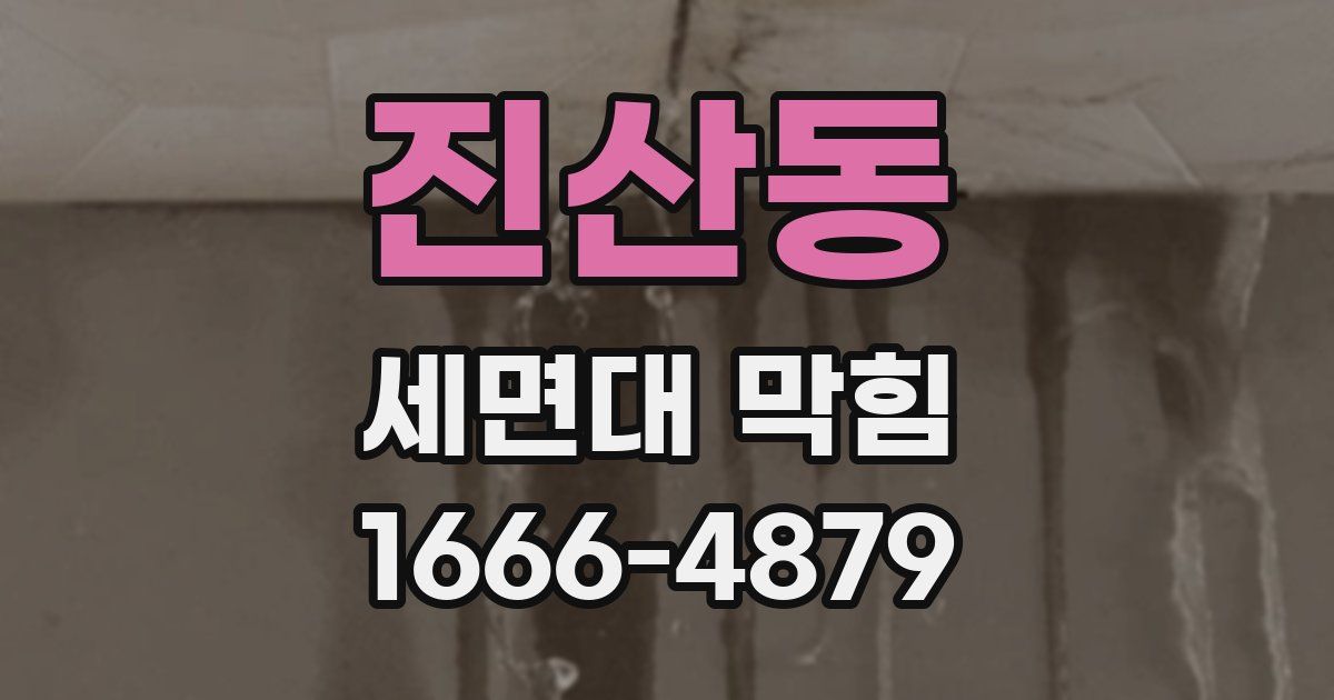 진산동 세면대 막힘