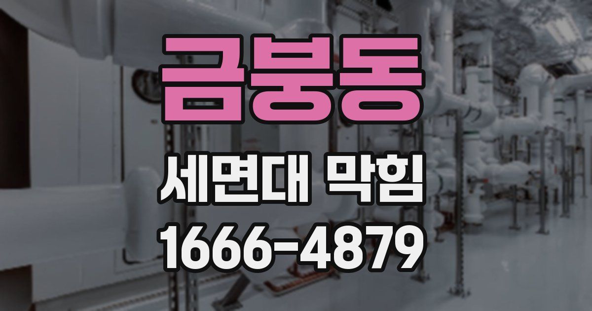 금붕동 세면대 막힘