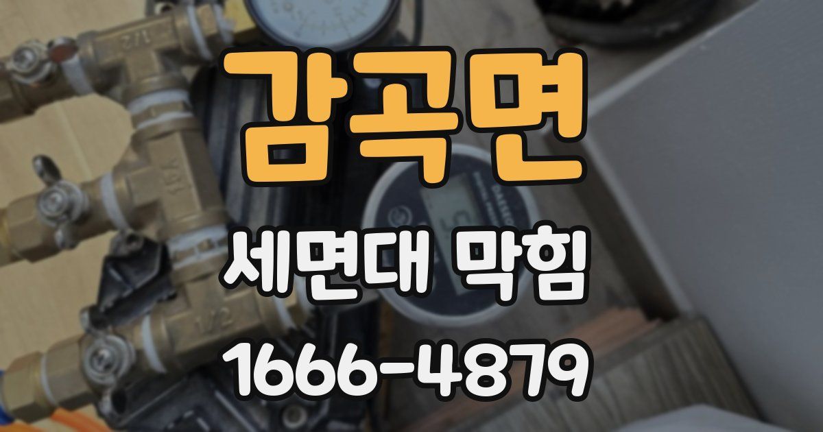 감곡면 세면대 막힘