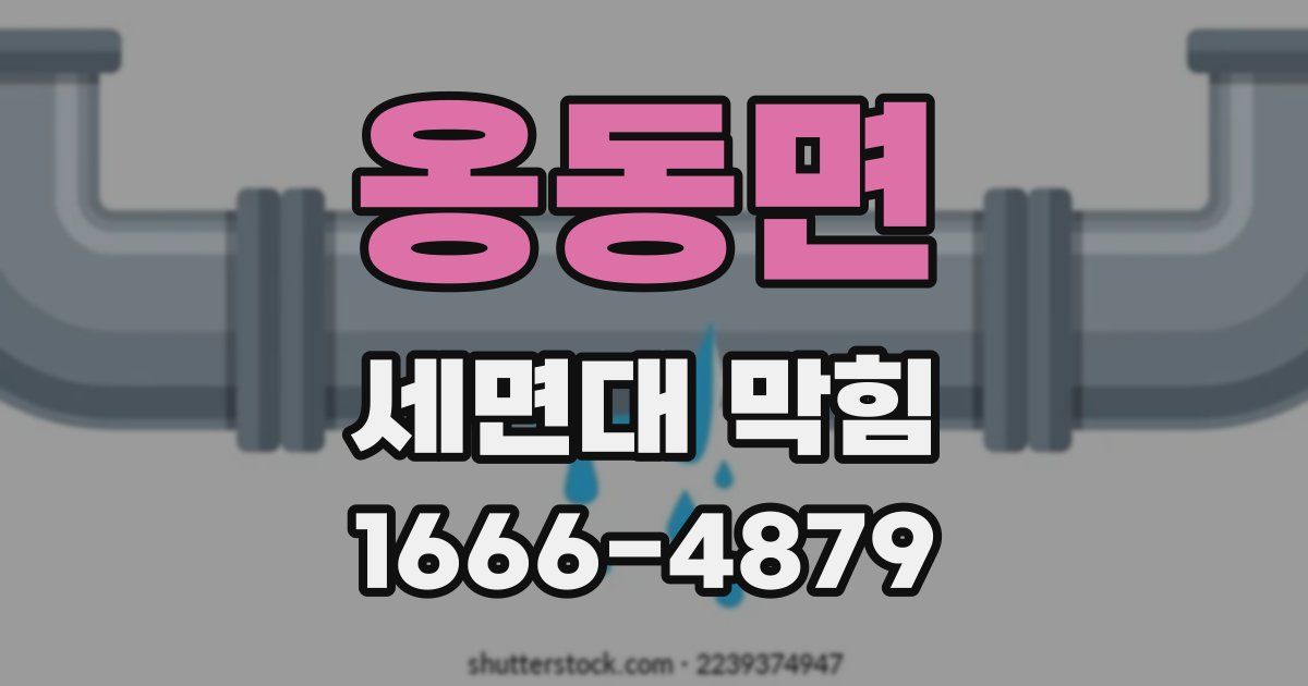 옹동면 세면대 막힘