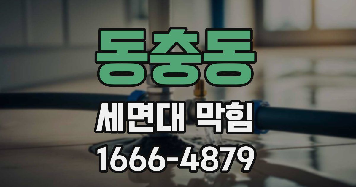 동충동 세면대 막힘