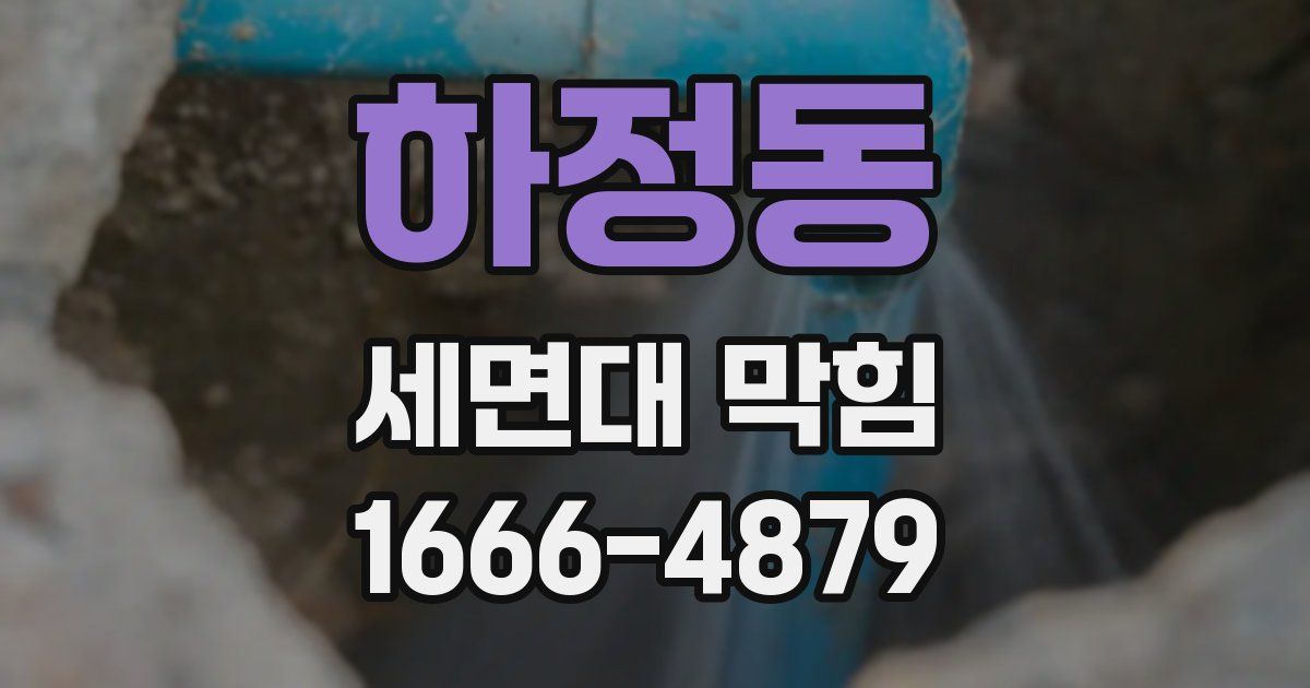 하정동 세면대 막힘
