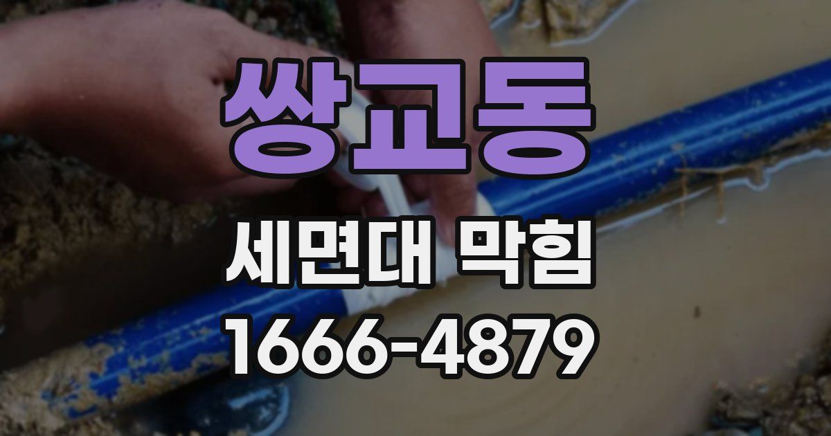 쌍교동 세면대 막힘