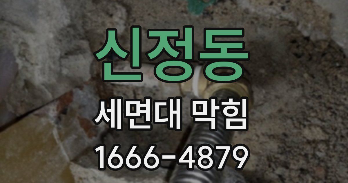 신정동 세면대 막힘