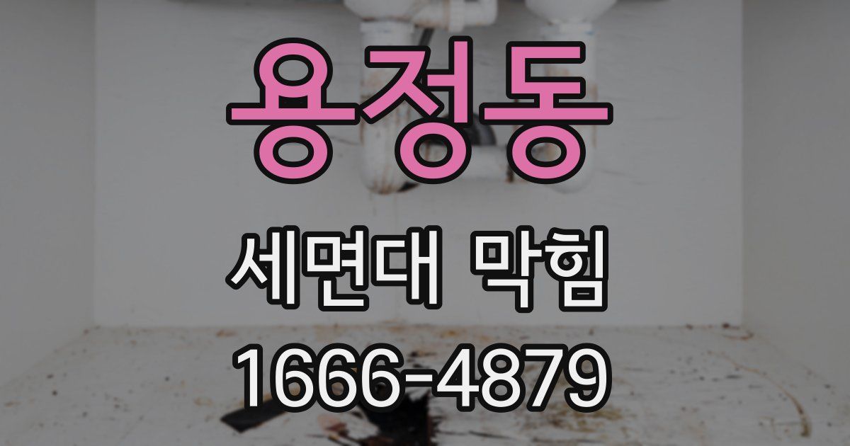 용정동 세면대 막힘