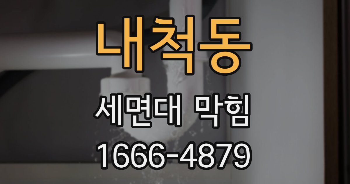 내척동 세면대 막힘