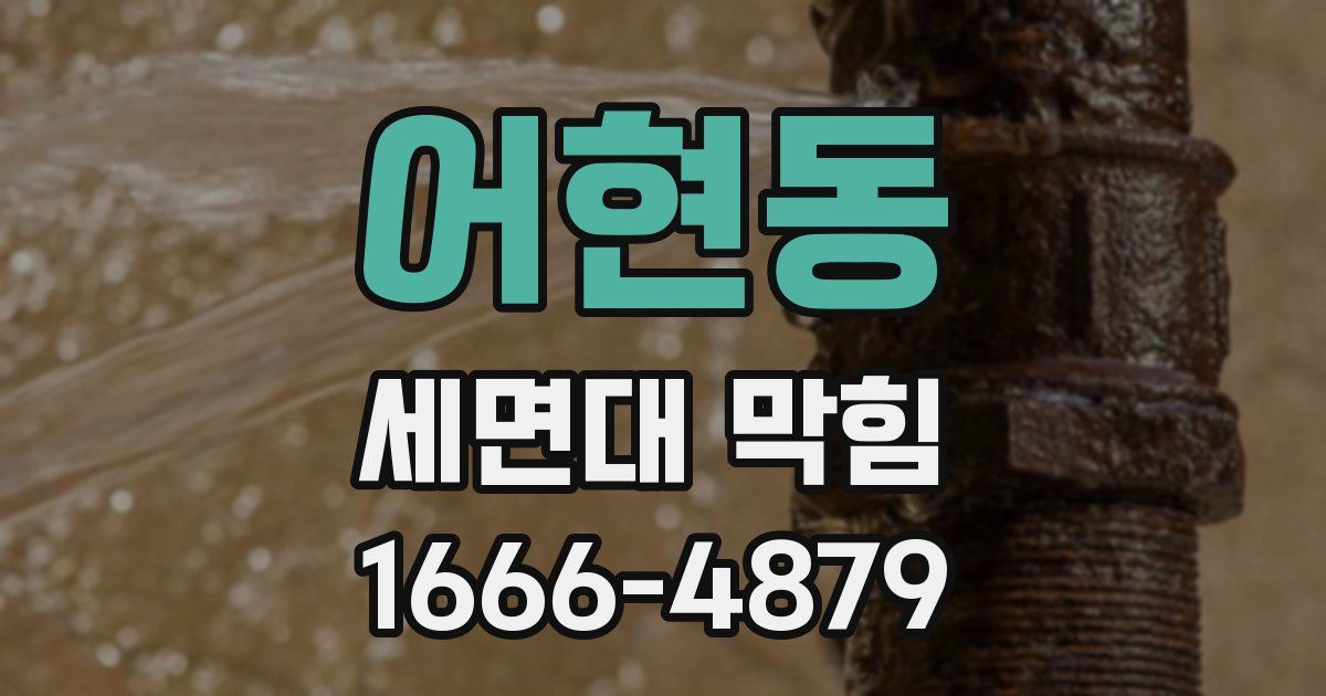 어현동 세면대 막힘