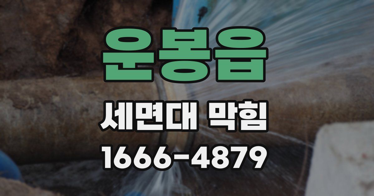 운봉읍 세면대 막힘