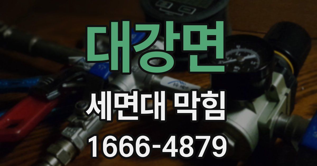 대강면 세면대 막힘