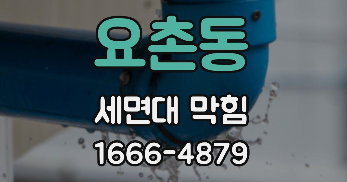 요촌동 세면대 막힘