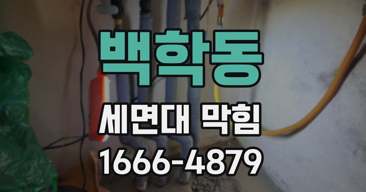 백학동 세면대 막힘