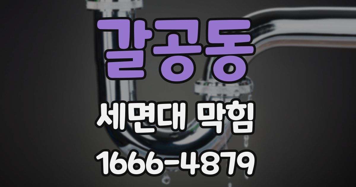 갈공동 세면대 막힘