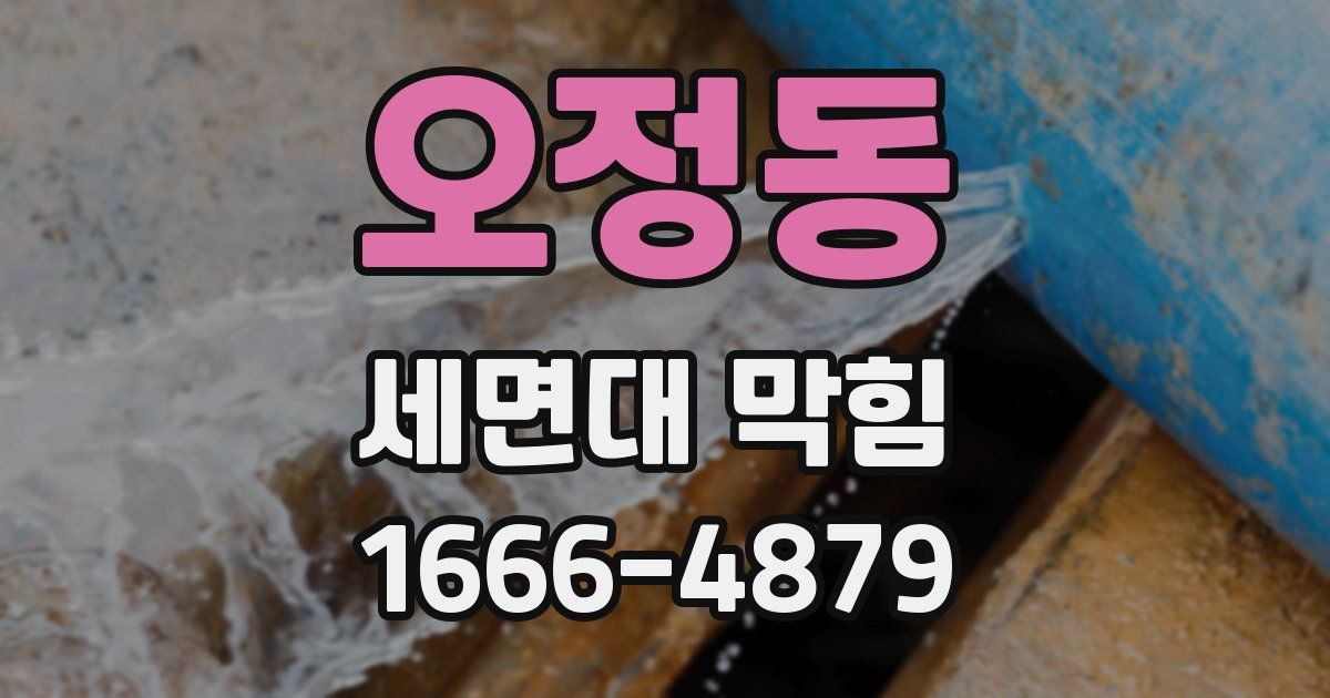 오정동 세면대 막힘