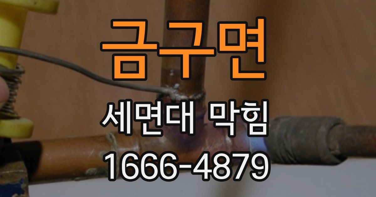 금구면 세면대 막힘