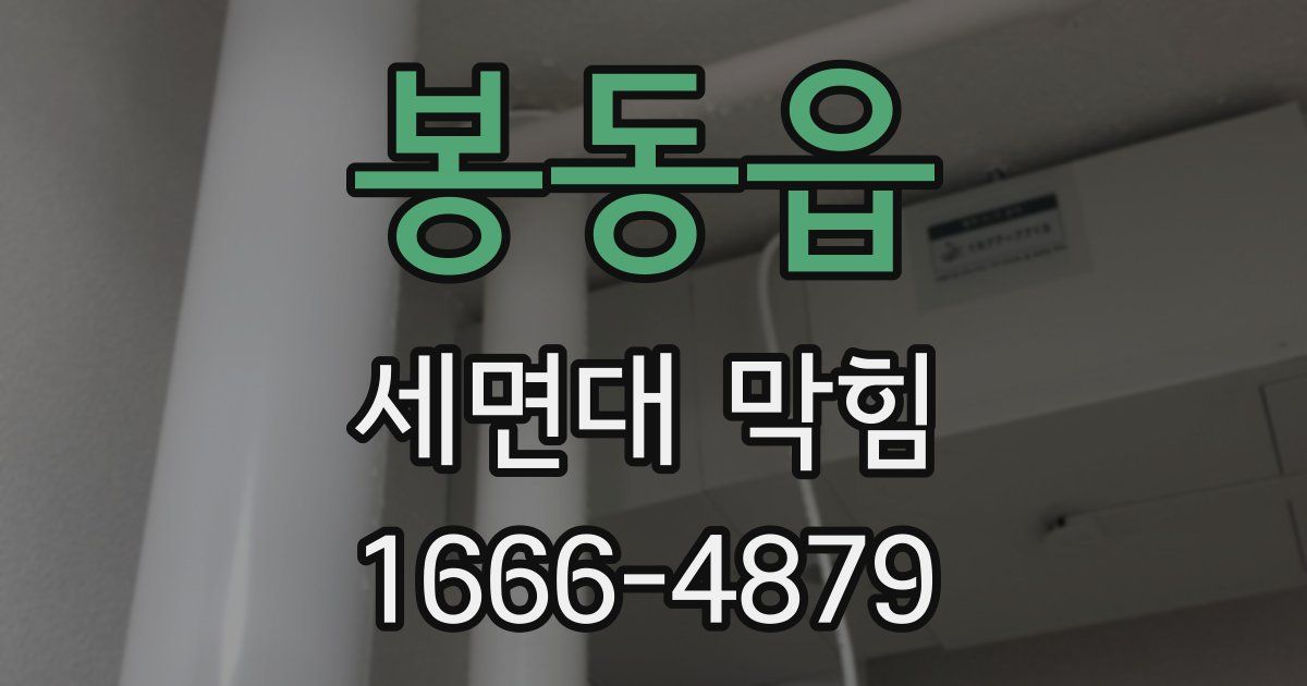 봉동읍 세면대 막힘