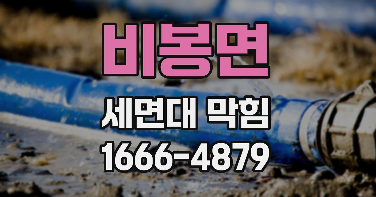 비봉면 세면대 막힘