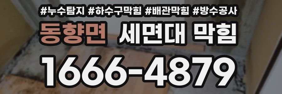 동향면 세면대 막힘