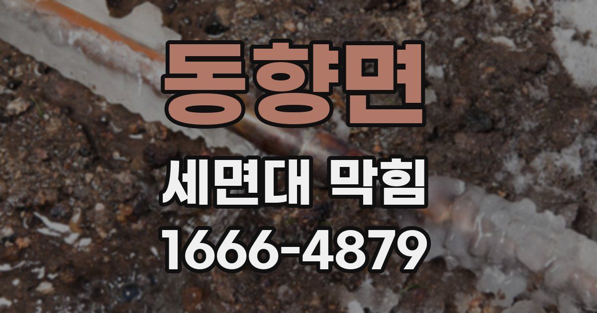 동향면 세면대 막힘