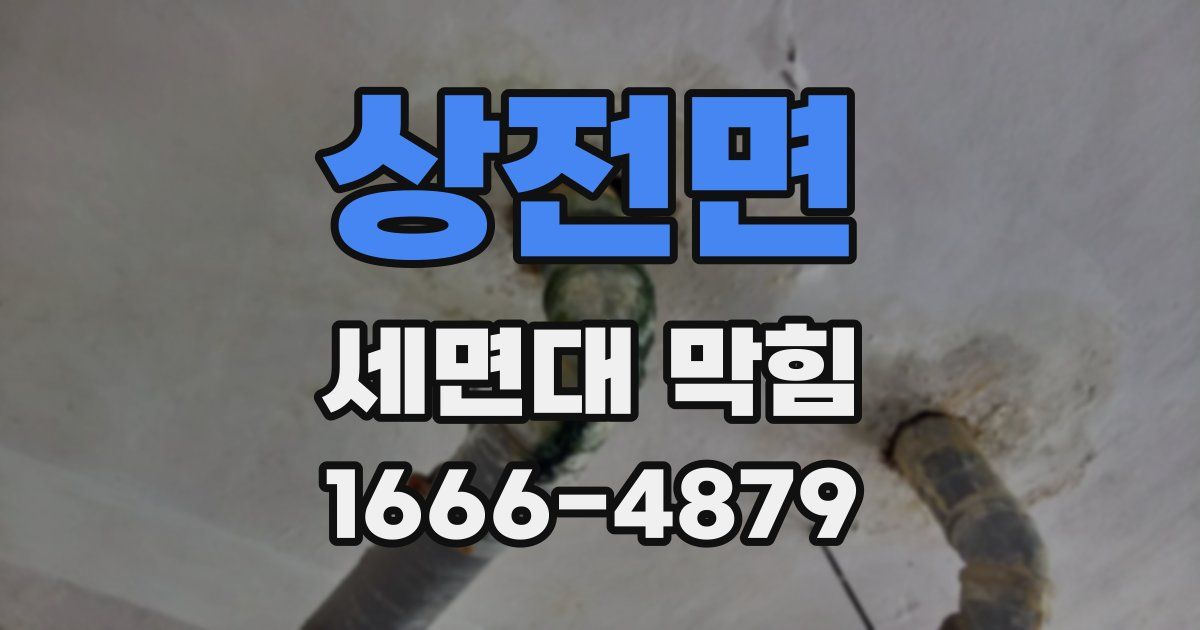 상전면 세면대 막힘
