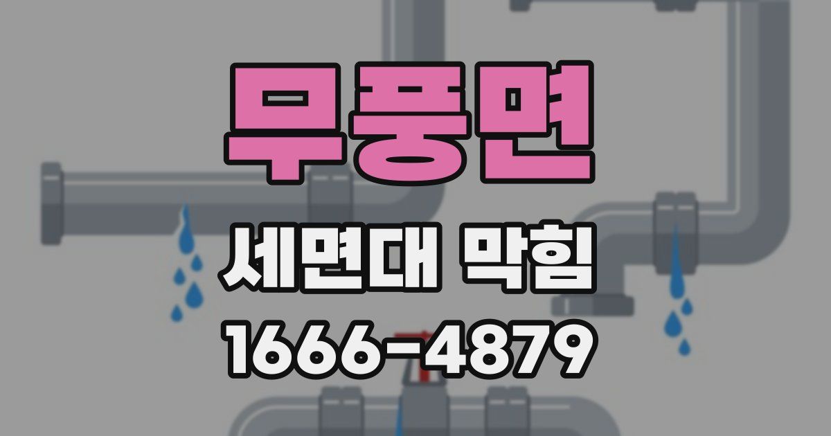 무풍면 세면대 막힘