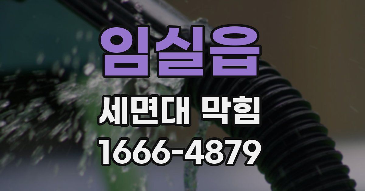 임실읍 세면대 막힘