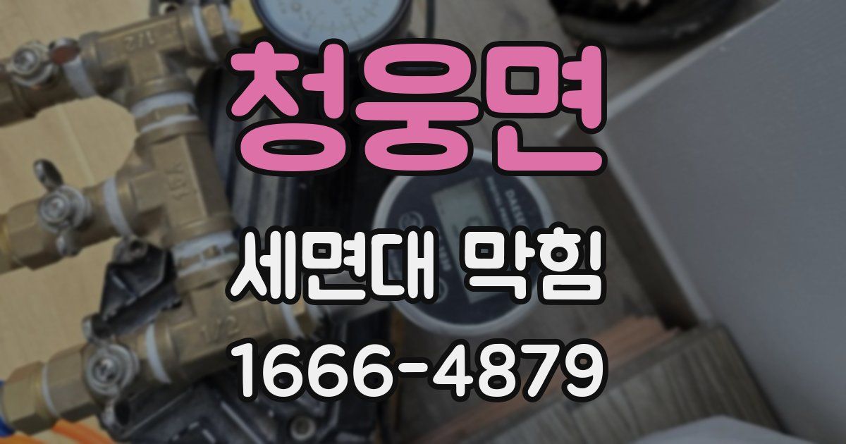 청웅면 세면대 막힘