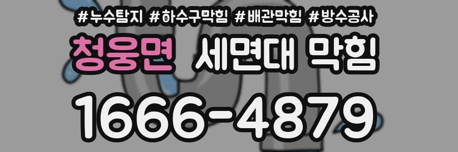 청웅면 세면대 막힘