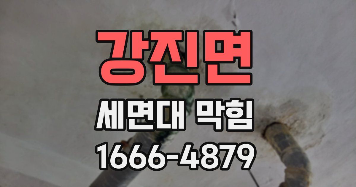 강진면 세면대 막힘