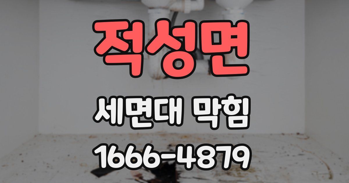 적성면 세면대 막힘