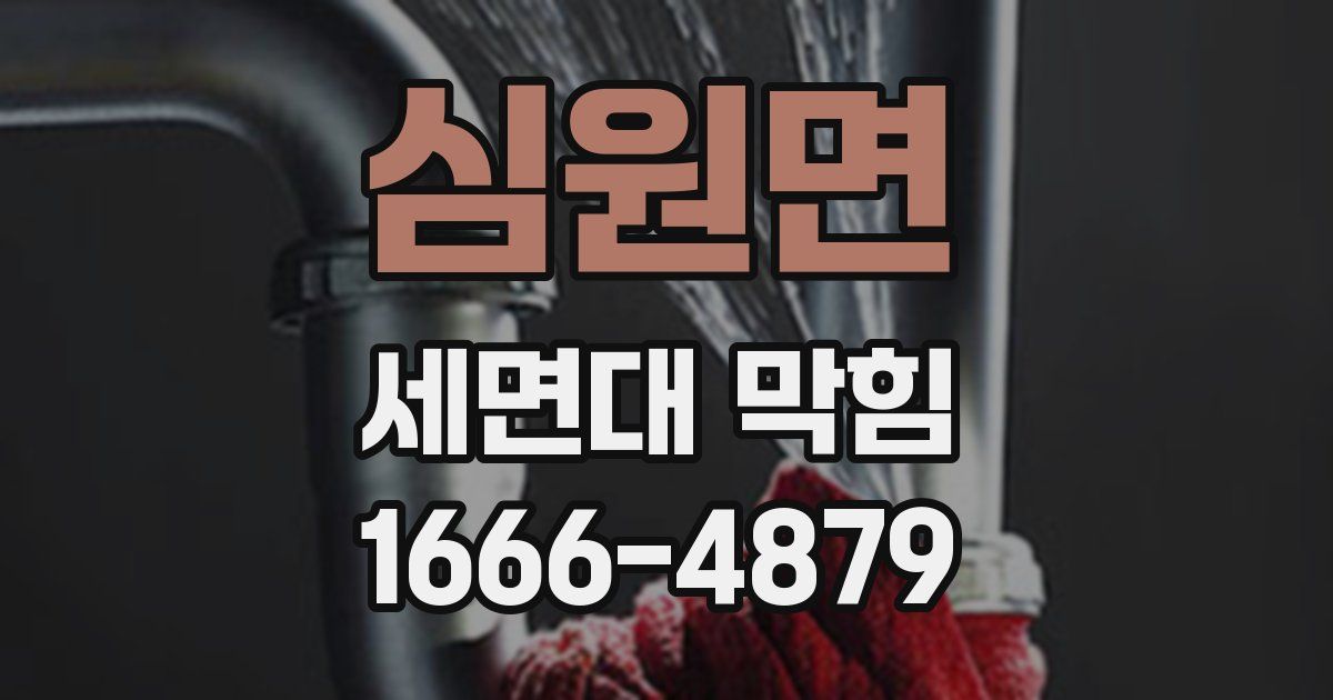 심원면 세면대 막힘