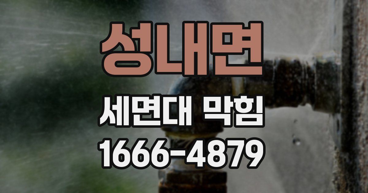 성내면 세면대 막힘