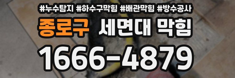 종로구 세면대 막힘