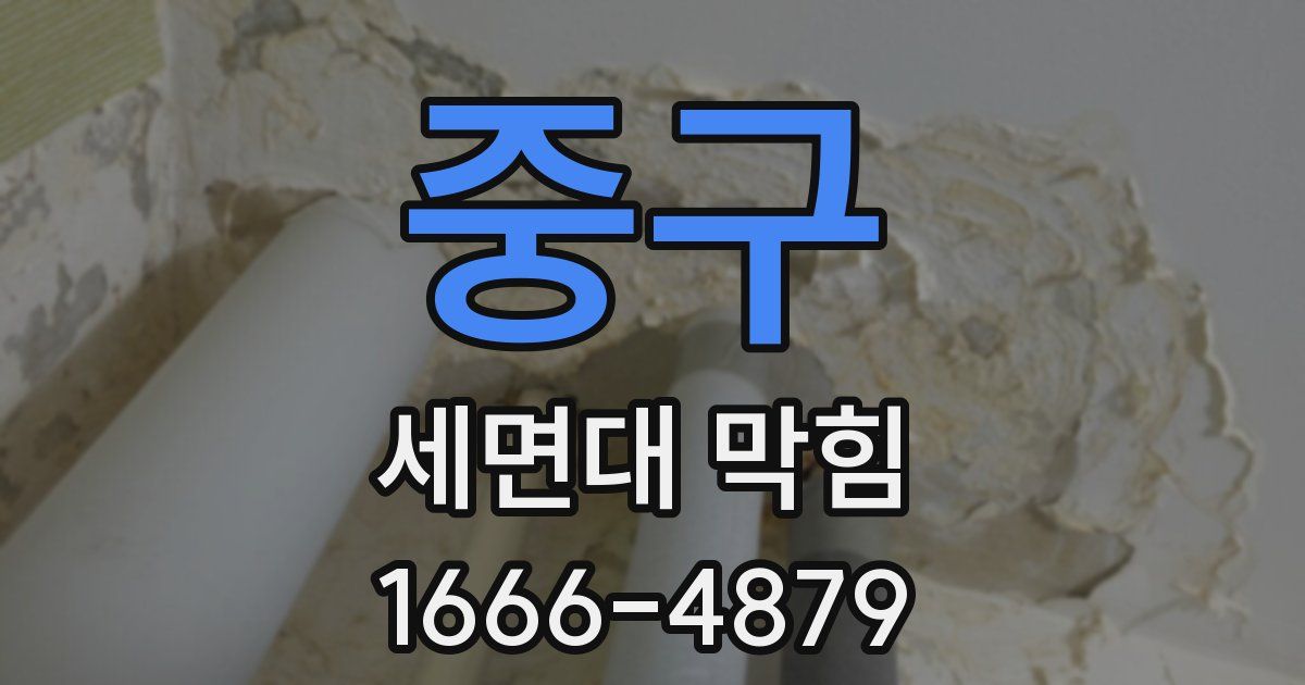중구 세면대 막힘