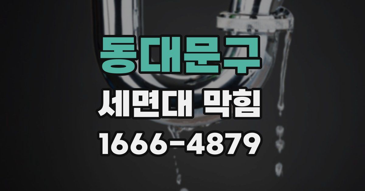 동대문구 세면대 막힘