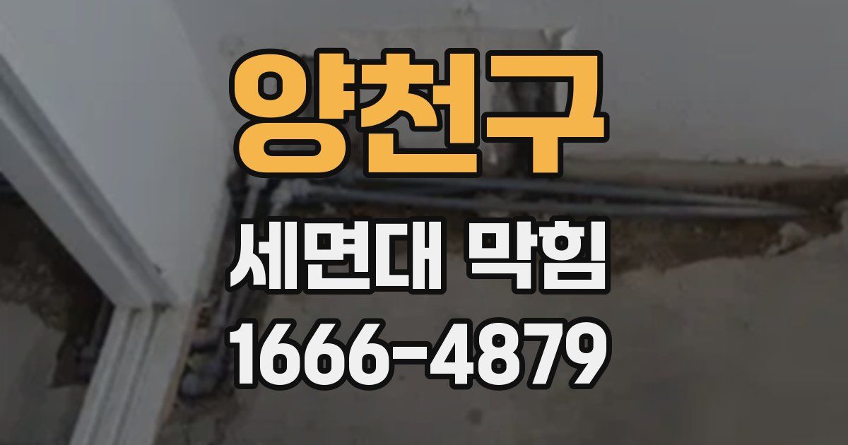 양천구 세면대 막힘