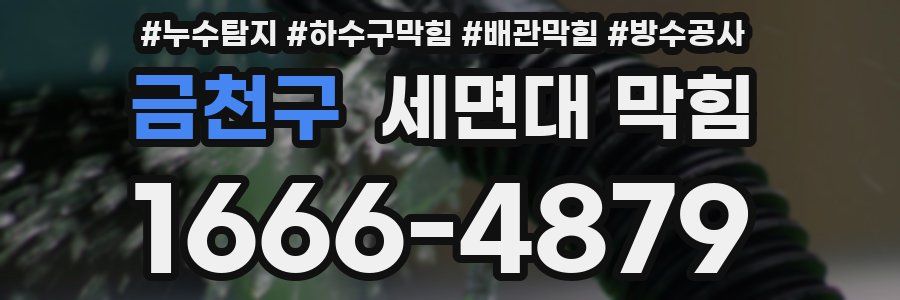 금천구 세면대 막힘