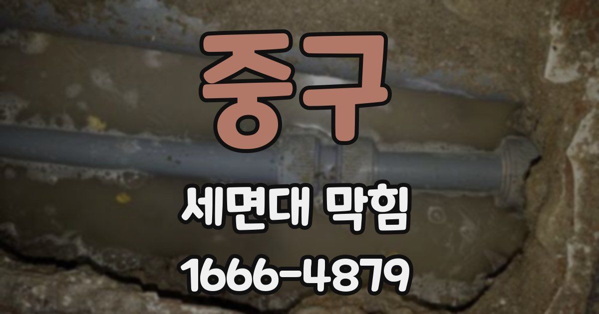 중구 세면대 막힘
