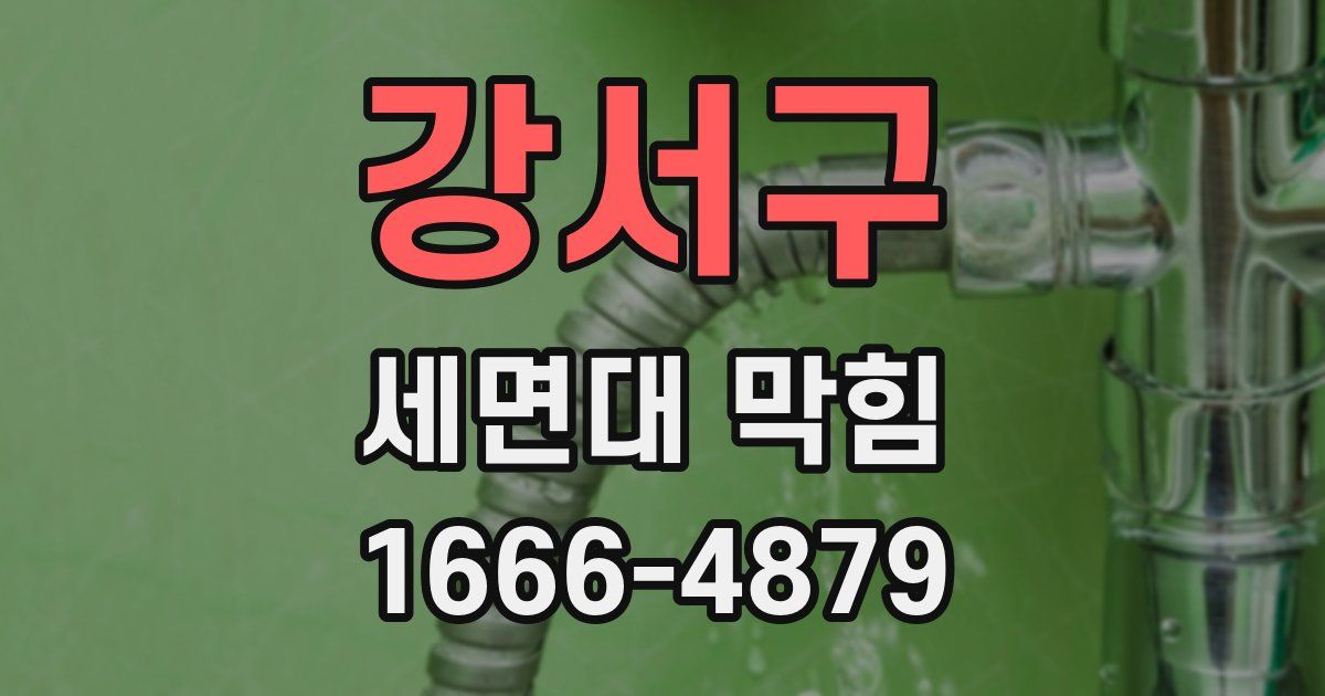 강서구 세면대 막힘