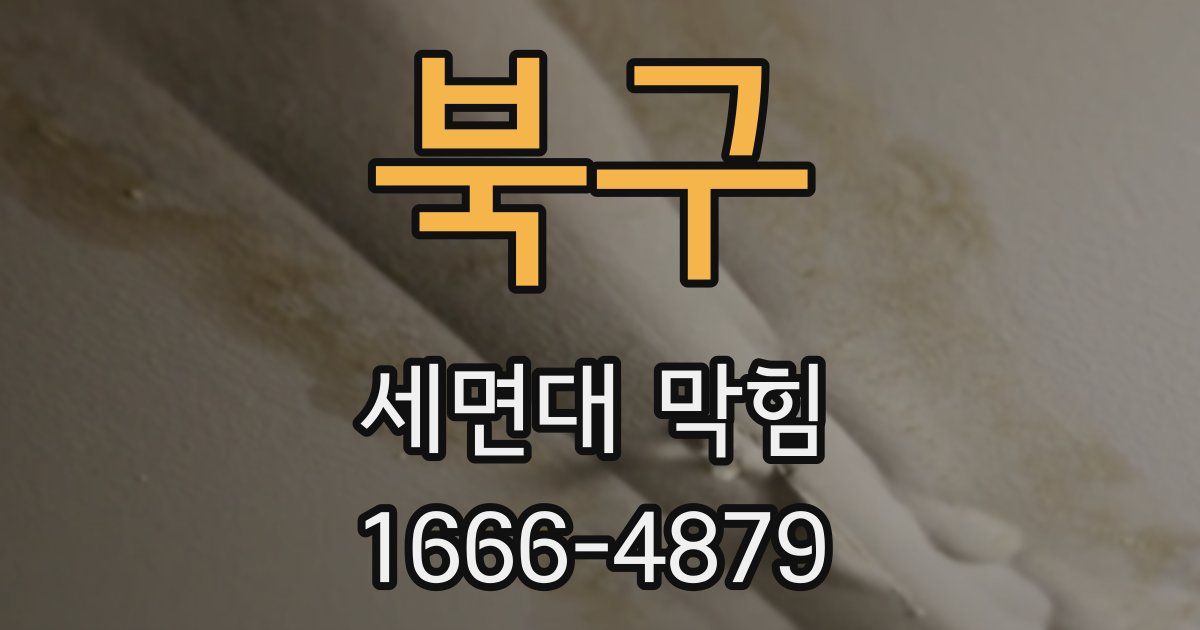 북구 세면대 막힘