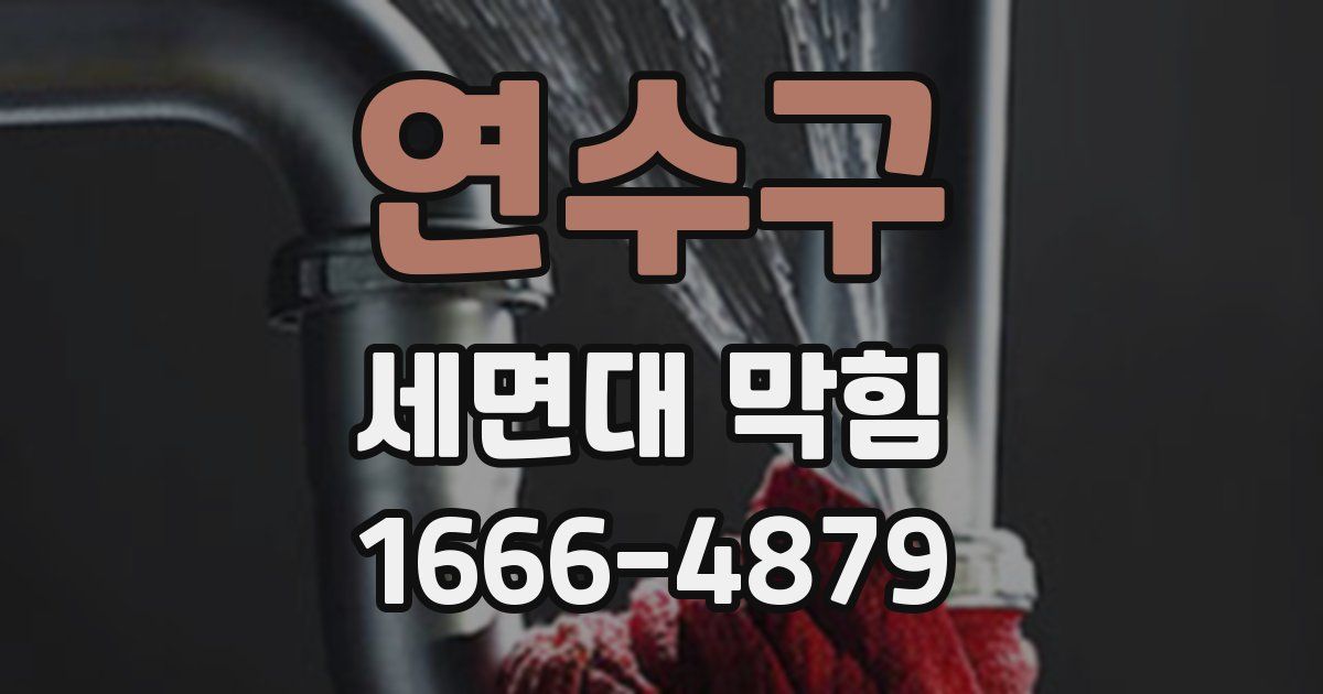연수구 세면대 막힘