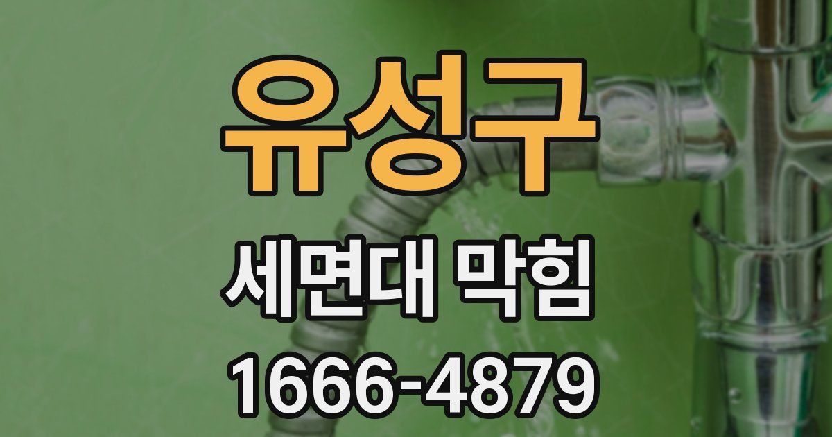 유성구 세면대 막힘
