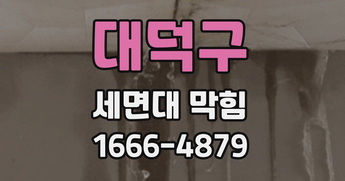 대덕구 세면대 막힘