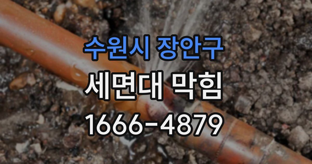 수원시 장안구 세면대 막힘