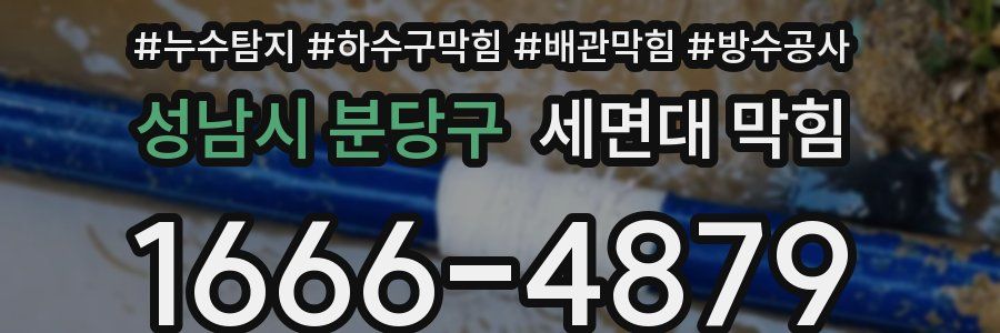 성남시 분당구 세면대 막힘