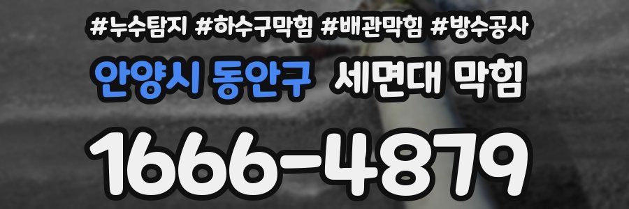 안양시 동안구 세면대 막힘