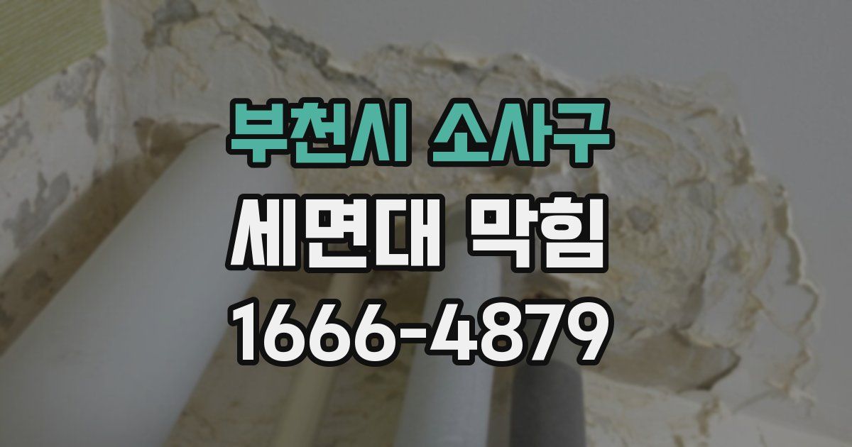 부천시 소사구 세면대 막힘