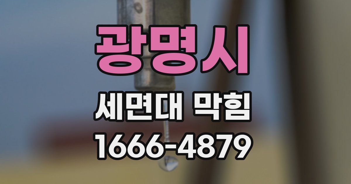광명시 세면대 막힘