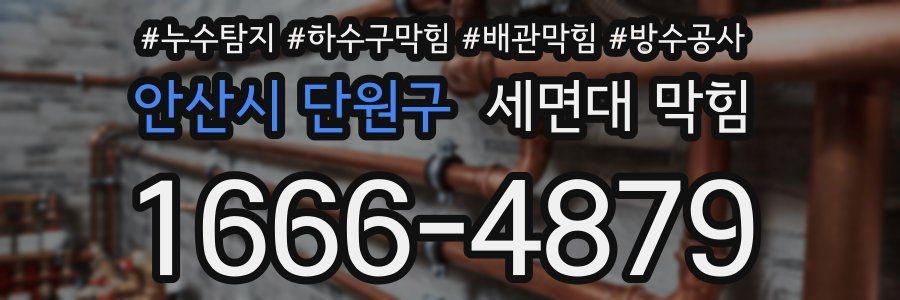 안산시 단원구 세면대 막힘