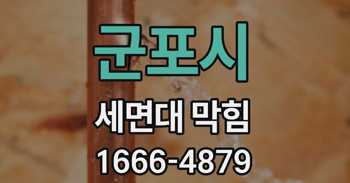 군포시 세면대 막힘
